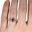 The Azul Ring, smallzoomed in top view on a hand