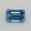 1.01 Ct. Fancy Vivid Blue Emerald Lab Grown Diamond