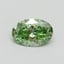 0.51 Ct. Fancy Vivid Green Oval Lab Grown Diamond