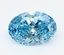2.50 Ct. Fancy Vivid  Blue Oval Lab Grown Diamond