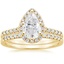 18KY Moissanite Odessa Diamond Ring (1/5 ct. tw.) with Sonora Diamond Ring (1/8 ct. tw.), smalltop view