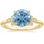 18K Yellow Gold Fiore Diamond Ring, smalltop view