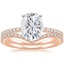 14KR Moissanite Ballad Diamond Ring (1/8 ct. tw.) with Flair Diamond Ring (1/6 ct. tw.), smalltop view