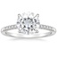 18K White Gold Viviana One-Quarter Coverage Diamond Ring, smalltop view