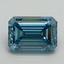 2.59 Ct. Fancy Vivid Blue Emerald Lab Grown Diamond