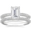 18KW Moissanite Luxe Valencia Diamond Bridal Set, smalltop view