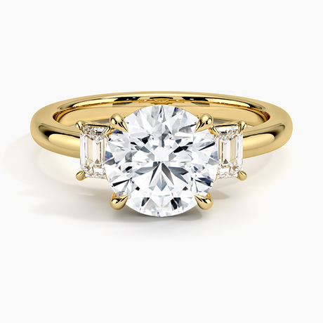 Three Stone Diamond Engagement Ring - Rhiannon