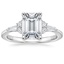 18K White Gold Yvonne Diamond Ring, smalltop view