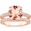 14KR Morganite Luxe Hudson Diamond Bridal Set, smalltop view