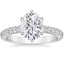 18K White Gold Sienna Three-Quarter Coverage Diamond Ring, smalltop view