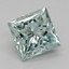 1.09 Ct. Fancy Vivid Green Princess Lab Grown Diamond
