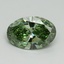 2.00 Ct. Fancy Vivid Green Oval Lab Grown Diamond