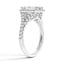 Emerald-Cut Halo Diamond Ring, smallside view