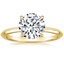 18K Yellow Gold Hazel Solitaire Ring, smalltop view