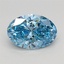 1.08 Ct. Fancy Vivid Blue Oval Lab Grown Diamond