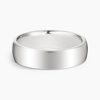 Heavyweight 6mm Wedding Ring in 18K White Gold
