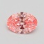1.03 Ct. Fancy Vivid Pink Oval Lab Grown Diamond
