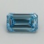 2.15 Ct. Fancy Vivid Blue Emerald Lab Grown Diamond