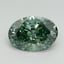 3.07 Ct. Fancy Vivid Green Oval Lab Grown Diamond