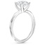 18K White Gold Piedra Solitaire Ring, smallside view