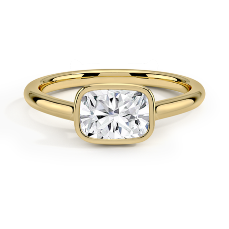 East-West Bezel Solitaire Ring