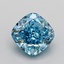 1.73 Ct. Fancy Vivid Blue Cushion Lab Grown Diamond