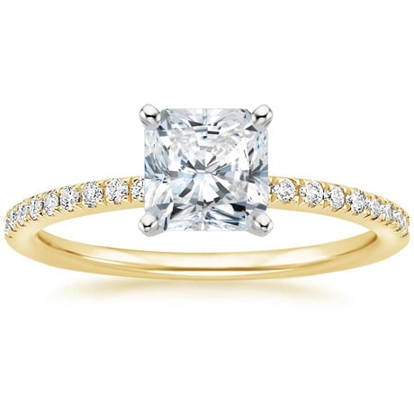 18K Yellow Gold Ballad Diamond Ring (1/8 ct. tw.) with Flair Diamond Ring (1/6 ct. tw.)
