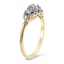 The Floretta Ring, smalltop view on a hand