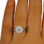 The Kaylor Ring, smallzoomed in top view on a hand