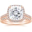 14KR Moissanite Odessa Diamond Ring (1/5 ct. tw.) with Sonora Diamond Ring (1/8 ct. tw.), smalltop view