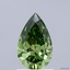0.98 Ct. Fancy Vivid  Green Pear Lab Grown Diamond