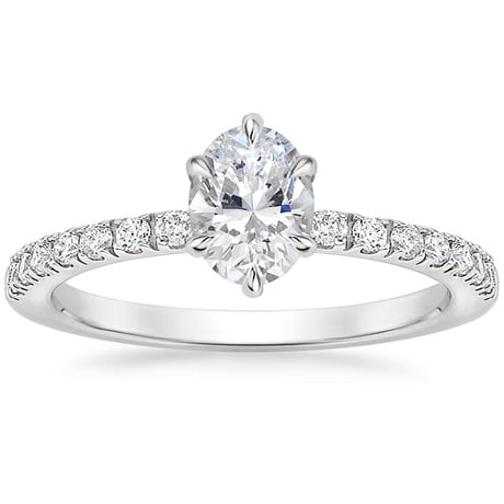 18K White Gold Bliss Diamond Ring (1/6 ct. tw.) with Bliss Diamond Ring (1/5 ct. tw.)
