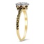The Amesti Ring, smalltop view on a hand