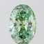 4.94 Ct. Fancy Vivid  Green Oval Lab Grown Diamond