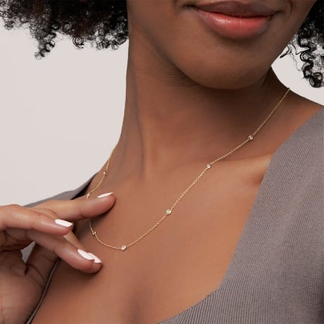 Bezel Strand 18 in. Diamond Necklace (1/3 ct. tw) - Brilliant Earth