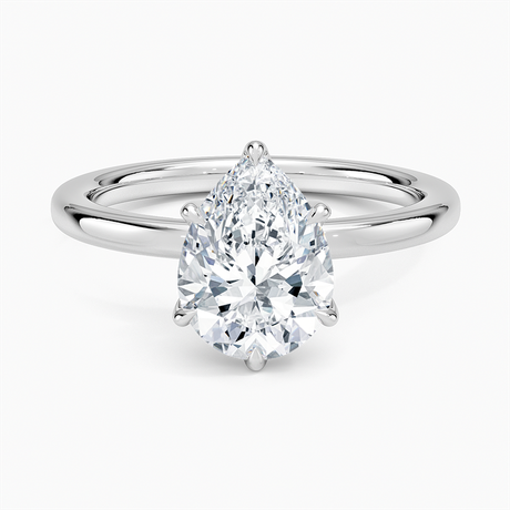 18K White Gold 2mm Petite Elodie Perfect Fit Solitaire Ring