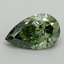 2.07 Ct. Fancy Vivid Green Pear Lab Grown Diamond