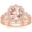 14KR Morganite Cadenza Halo Diamond Bridal Set (1/4 ct. tw.), smalltop view