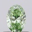 0.34 Ct. Fancy Vivid Green Oval Lab Grown Diamond