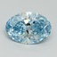 2.59 Ct. Fancy Vivid Blue Oval Lab Grown Diamond