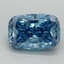 2.04 Ct. Fancy Vivid Blue Cushion Lab Grown Diamond