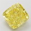 7.03 Ct. Fancy Vivid Yellow Cushion Lab Grown Diamond