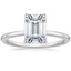 18K White Gold Lumiere 1.5mm Diamond Ring, smalltop view