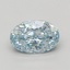 4.09 Ct. Fancy Vivid Blue Oval Lab Grown Diamond
