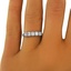 The Alba Ring, smalltop view on a hand