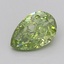 1.03 Ct. Fancy Vivid  Green Pear Lab Grown Diamond