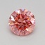 0.49 Ct. Fancy Vivid Pink Round Lab Grown Diamond