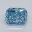 0.9 Ct. Fancy Vivid Malibu Blue Cushion Lab Grown Diamond