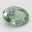 3.01 Ct. Fancy Vivid Green Oval Lab Grown Diamond