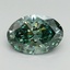 3.28 Ct. Fancy Vivid Green Oval Lab Grown Diamond